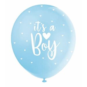 Latexové balóniky - "Je to chlapec" - KLUK - modré a biele - 5 ks - 30 cm - UNIQUE