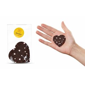 Valentínske srdce z tmavej čokolády s potlačou - Čokoládovna Janek