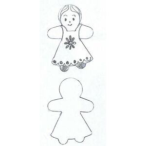 Vystrihovačka - Mini bábika -