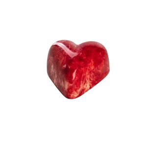 Srdce z lieskových orieškov - ručne maľovaná luxusná mramorová pralinka od Janky -