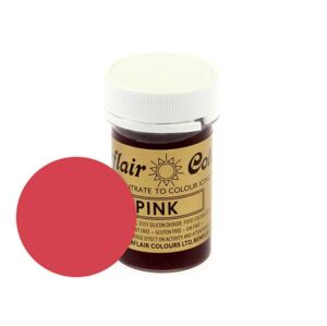 Ružová gélová farba Pink 25 g - Sugarflair Colours