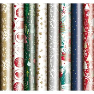 Baliaci papier - vianočné motívy - rolka 200x70 cm - mix č. 6 - MFP Paper