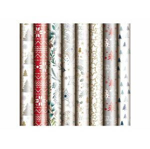Baliaci papier - vianočné motívy - rolka 1000x70 cm - mix č. 6 - MFP Paper