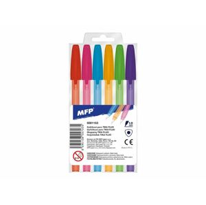 guľôčkové pero Tika 107 fluo - sada 6 farieb - MFP Paper