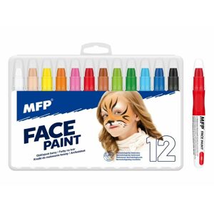 Sada bezpečných farieb na tvár Face Paint - 12 kusov - MFP Paper