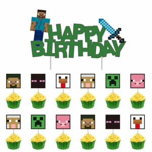Vrchnák na tortu a muffin 13ks Minecraft - Cakesicq