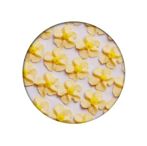 Cukrová dekorace - Květy točené 35 ks žluté - Frischmann