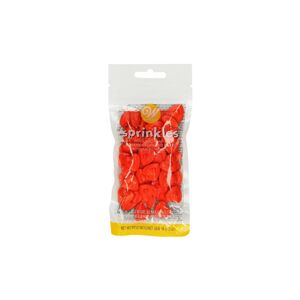 Cukrové zdobení srdíčka červená Jumbo 56 g - Wilton
