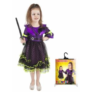 Karnevalový kostým čarodejnice/Halloween fialový veľkosť 3,5 mm S - RAPPA