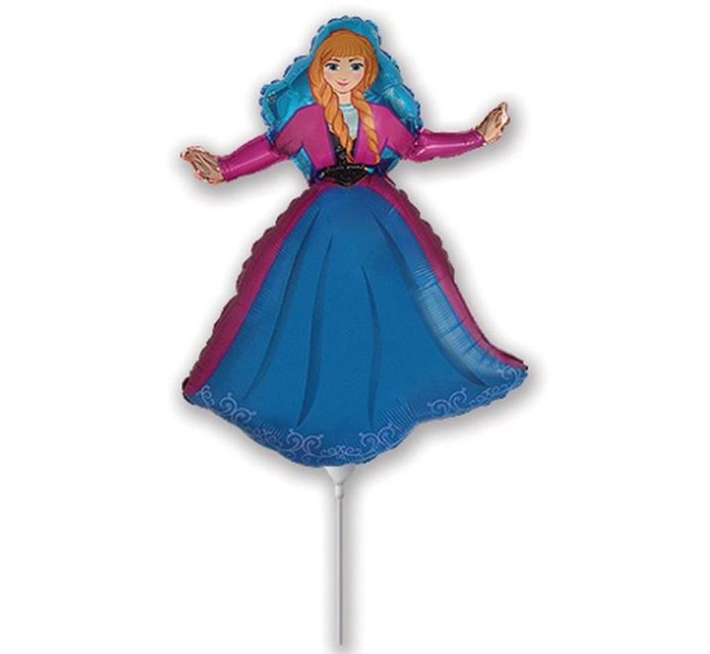 Fóliový balón 35 cm Anna z filmu Frozen (NEDÁ SA NAPLNIŤ HÉLIOM) - FLEXMETAL