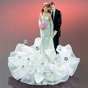 Svadobný pár 19 cm - svadobné figúrky na tortu - Modecor
