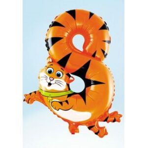 Fóliový balón Tiger 35 cm 8 (NELZE PLNIT HELIEM) - BALONČ