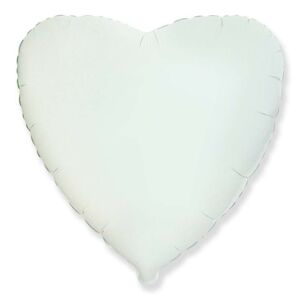 Fólia na balóniky 45 cm Srdce biele - Flexmetal