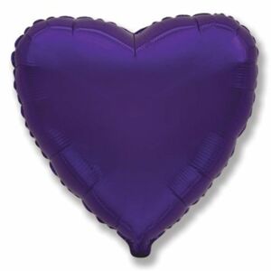 Fóliový balón 45 cm Srdce fialové - Flexmetal