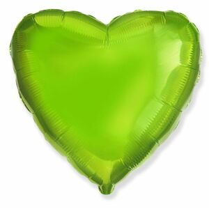 Fóliový balón 45 cm Srdce limetkovo zelené - Flexmetal