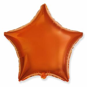 Fólia na balóny 45 cm Hviezda oranžová - Flexmetal