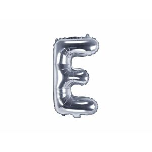Fóliový balón písmeno "E", 35 cm, strieborný (NELZE PLNIT HELIEM) - PartyDeco