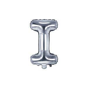 Fóliový balón písmeno "I", 35 cm, strieborný (NELZE PLNIT HELIEM) - PartyDeco