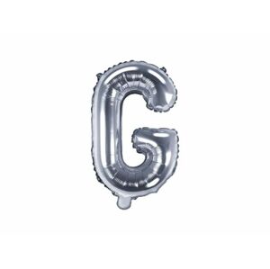 Fóliový balón písmeno "G", 35 cm, strieborný (NELZE PLNIT HELIEM) - xPartydeco