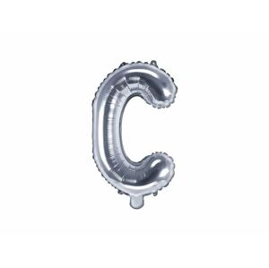 Fóliový balón písmeno "C", 35 cm, strieborný (NELZE PLNIT HELIEM) - xPartydeco