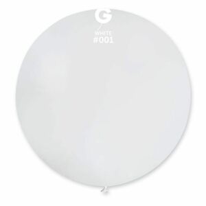 80 cm latexový balón - biely 1 ks - SMART