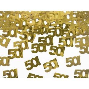 Konfety narodeninové 50 rokov - 15 g zlaté - PartyDeco