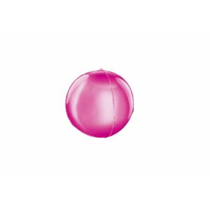 Ružový 3D okrúhly fóliový balón 62 cm - BALONČ