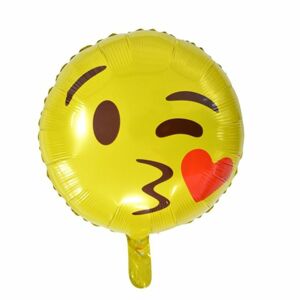 Fóliový balónik Smajlík s bozkom 45 cm - BALONČ
