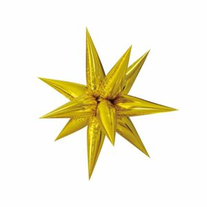 Foliový balónek - 3D hvězda zlatá 70 cm (NELZE PLNIT HELIEM) - BALONČ