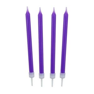 Narodeninové sviečky 8,6 cm 10 ks fialové - GoDan