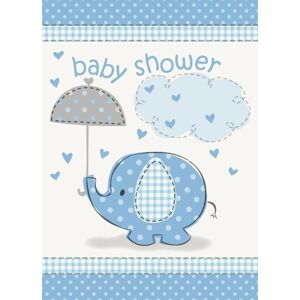 Pozvánky dáždniky "Baby shower" - Chlapec / Boy 8 ks - UNIQUE