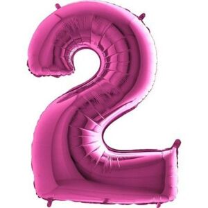 Balónik s číslicami z ružovej fólie - Ružový 115 cm - 2 - Flexmetal
