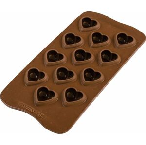 Forma na čokoládu - 3D srdce - Silikomart