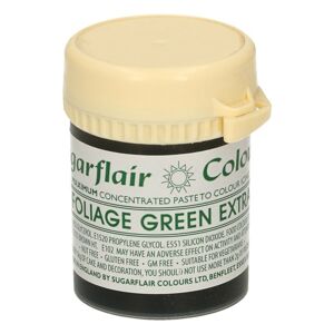 Gélová farba Extra zelená (Foliage green extra) - 42 g - Sugarflair Colours