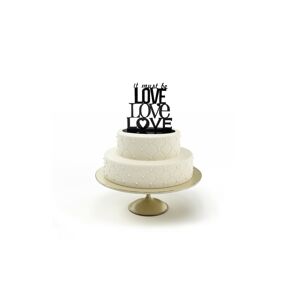 Silueta nápis It must be love - To musí byť láska - svadobná figúrky na tortu - Modecor