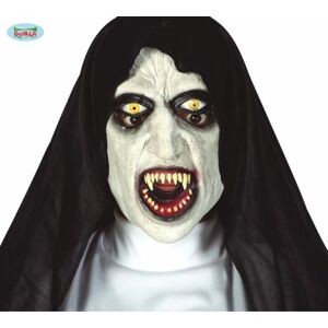 Latexová maska mníšky - SINISTER NUN - Halloween - GUIRCA