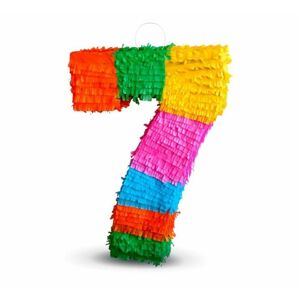 Piñata číslo " 7 " farebná - rozbitná, 50x35x7,5 cm - GoDan