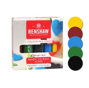 Farebný rolovaný fondán sada základných farieb - Renshaw