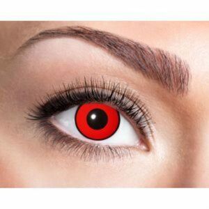 Kontaktné šošovky - červené s čiernym pruhom - Halloween - GUIRCA