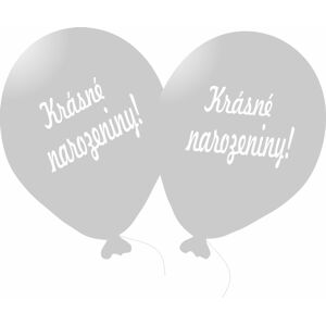 Balónek stříbrný Krásné narozeniny! - Belbal