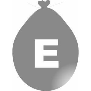 Balónek písmeno E stříbrné -