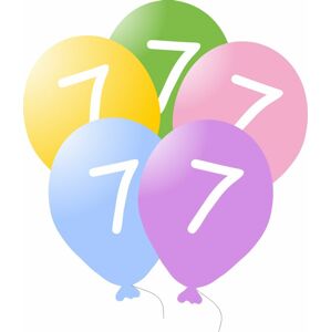 Narodeninové balóny 5 ks s číslom 7 pre deti - Belbal