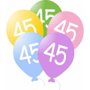 Narodeninové balóny 5ks s číslom 45 - Belbal
