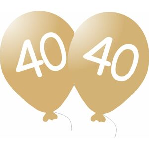 Balónek 40. narozeniny zlatý metalický -