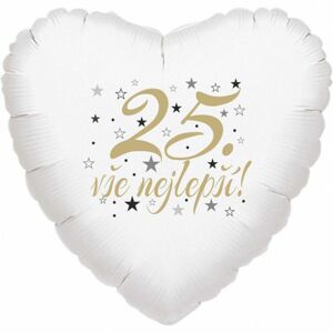 25. narozeniny balónek srdce -