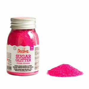 Dekoračný cukor fuchsiový / purpurový - cukor na zdobenie 100 g - Decora