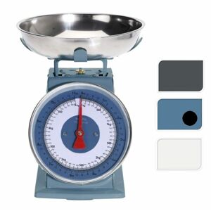 Váha kuchyňská 5 kg RETRO modrá s nerezovou miskou - EXCELLENT