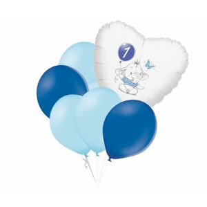 Set 1.narozeniny modrý slon srdce foliový balónek -