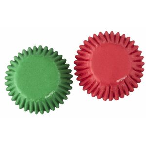 Papierové cukrárske košíčky 32 x 22 mm - červeno-zelené - 100 ks - Wilton